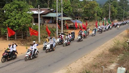 Une manifestation en moto d'opposants au coup d'état, le 31 mars 2021. (HANDOUT / DAWEI WATCH)