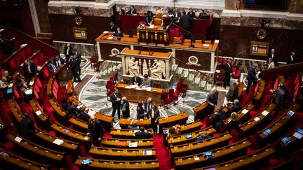 L'hémicycle de l'Assemblée nationale à Paris le 3 mars 2020. (AMAURY CORNU / HANS LUCAS)