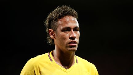 Neymar, lors du match de Ligue 1 opposant le PSG à Guingamp,&nbsp;dans cette même ville, le 13 août 2017.&nbsp; (BENOIT TESSIER / REUTERS)