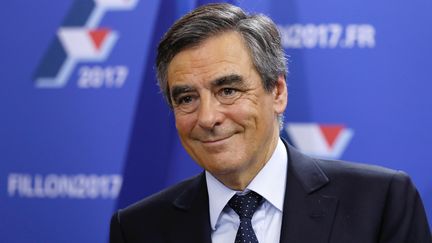 François Fillon réagit après son&nbsp;arrivée en tête au premier tour de la primaire à droite, le 20 novembre 2016 à Paris. (THOMAS SAMSON / AFP)