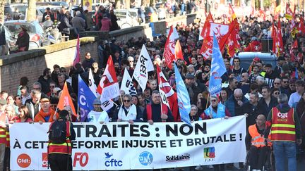 La dernière mobilisation à Albi, le 11 février, avait rassemblé 20 000 personnes. (MARIE PIERRE VOLLE   / MAXPPP)