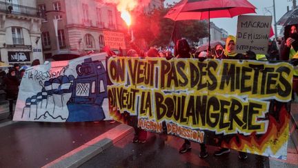 Une manifestation de "gilets jaunes" à Nantes (Loire-Atlantique), le 15 décembre 2018. (ESTELLE RUIZ / NURPHOTO / AFP)