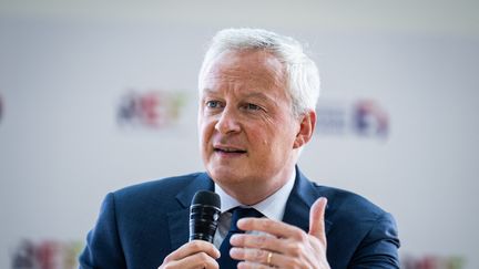 Bruno Le Maire, ministre de l'Economie, le 29 août 2023 à Paris. (XOSE BOUZAS / HANS LUCAS)