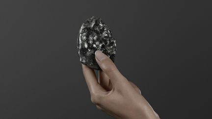 Le diamant brut baptisé "Sewelô", pas encore taillé ni poli, lourd de 350 grammes, présenté par la maison Louis Vuitton à partir du mardi 21 janvier 2020 à Paris. Cette pierre a été extraite au Botswana dans une mine de la société canadienne Lucara Diamond. (LOUIS VUITTON JOAILLERIE)