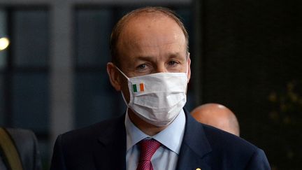 Le Premier ministre irlandais, Micheàl Martin, lors du sommet de l'Unon européenne à Bruxelles, le 21 juillet 2020. (JOHANNA GERON / REUTERS)