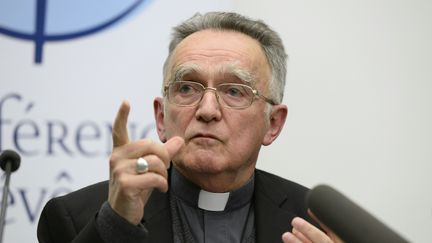 Le président de la Conférence des évêques de France,&nbsp;Georges Pontier, le 12 avril 2016 à Paris. (BERTRAND GUAY / AFP)