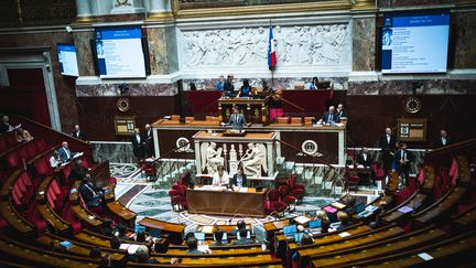 L'Assemblée nationale, le 6 juin 2023, à Paris. (XOSE BOUZAS / HANS LUCAS / AFP)