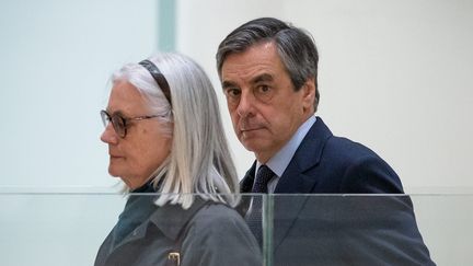 Les époux Fillon au tribunal de Paris le 24 février 2020.&nbsp; (MAXPPP)