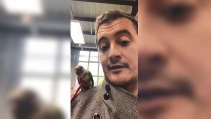 Capture d'écran d'une vidéo postée, le 9 décembre 2018, sur le compte Twitter de Gérald Darmanin,&nbsp;ministre de l'Action et des Comptes publics.&nbsp; (TWITTER)