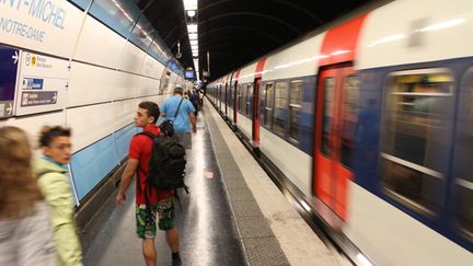 La station de RER Saint-Michel, &agrave; Paris, le 25 juillet 2015. (CITIZENSIDE/PAUL-MARIE GUYON / AFP)