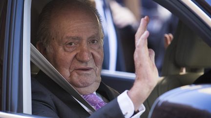 L'ex-roi d'Espagne Juan Carlos à&nbsp;Palma de Majorque (Espagne),&nbsp;le 1er avril 2018. (JAIME REINA / AFP)