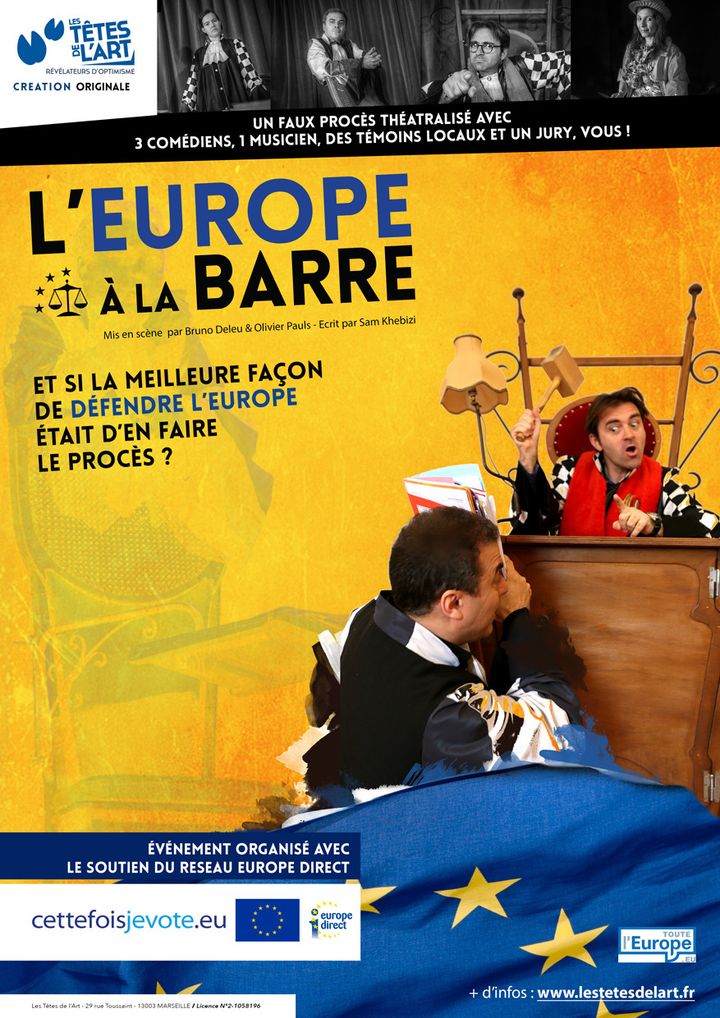 L'affiche de la pièce "L'Europe à la barre" (Association Les Têtes de l'Art)