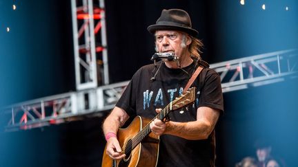 Neil Young en concert le 23 octobre 2016 à Mountain View, Californie. 
 (Amy Harris/AP/SIPA)