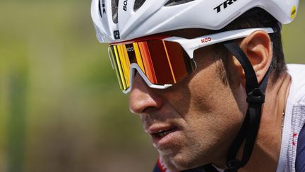 Vincenzo Nibali, lors de la 18e étape du Giro, le 27 mai 2021. (LUCA BETTINI / AFP)