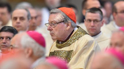 Le cardinal australien George Pell, numéro trois du Vatican, visé par des accusations de pédophilie. (VINCENZO PINTO / AFP)