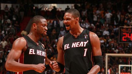 Dwyane Wade et Chris Bosh (Miami Heat)