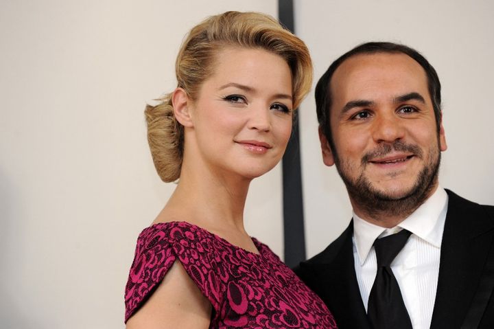 L'actrice belge Virginie Efira et l'acteur français François-Xavier Demaison, qui ont joué ensemble dans "La Chance de ma vie", avant la cérémonie des César le 27 février 2010, à Paris. (BERTRAND GUAY / AFP)