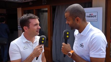 Tony Parker a l'impression de revivre la victoire des Bleus en 1998. (FRANCEINFO / RADIOFRANCE)