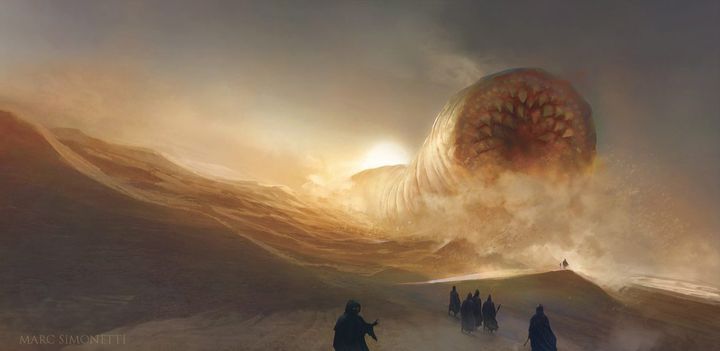 Peinture promotionnelle pour le jeu vidéo "Dune" du studio norvégien&nbsp;Funcom&nbsp;(2021). (Funcom)