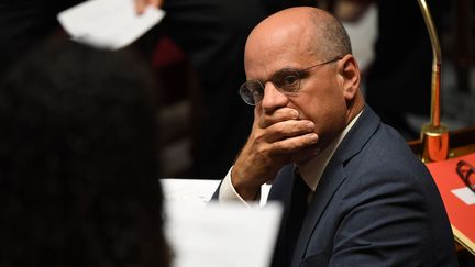 Le ministre de l'Education Jean-Michel Blanquer, le 12 septembre 2018 à l'Assemblée nationale. (ERIC FEFERBERG / AFP)