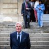 Michel Barnier, Premier ministre, sortant de l'hôtel Matignon, à Paris, le 27 septembre 2024. (XOSE BOUZAS / HANS LUCAS / AFP)