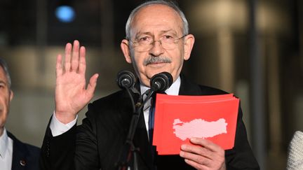 Kemal Kilicdaroglu, le candidat de l'opposition turque à l'élection présidentielle lors de sa nomination le 6 mars 2023 (EVRIM AYDIN / ANADOLU AGENCY)