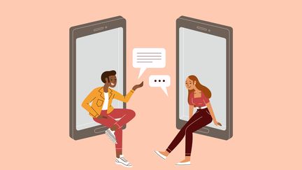 Sur les sites de rencontre, les adolescents échangent messages et photos mais il n'y a pas forcément une rencontre à la clé. (ANNIKA MCFARLANE / DIGITAL VISION VECTORS)