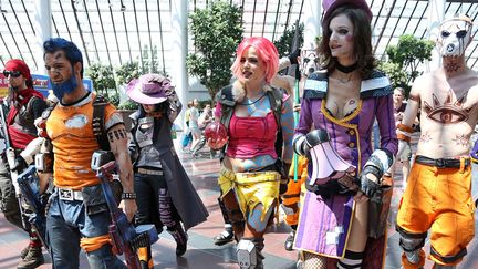 Défilé de participants en costumes comics et manga à Villepinte, lors de la Japan Expo 2013 (6 juillet 2013)
 (David Silpa / UPI / MaxPPP)