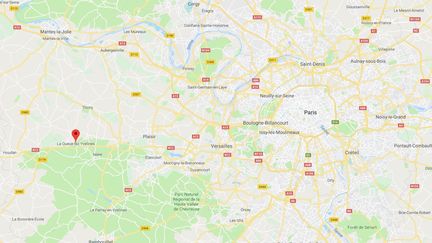 La gendarmerie des Yvelines avait lancé un appel à témoins vendredi 6 septembre pour retrouver Roxanne. (CAPTURE ECRAN GOOGLE MAPS / FRANCEINFO)