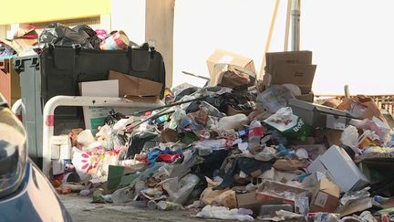 Les éboueurs de Marseille (Bouches-du-Rhône) viennent d'être réquisitionnés par la police pour ramasser les tonnes de déchets qui restent encore dans les rues de la métropole Aix-Marseille. (CAPTURE D'ÉCRAN FRANCE 3)