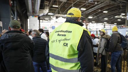 Farmers from the agricultural union La Coordination Rurale at the Agricultural Show, February 24, 2024. (LAURE BOYER / HANS LUCAS)