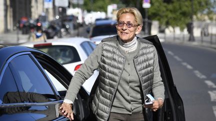 Isabelle Balkany, l'épouse de l'ancien maire de Levallois (Hauts-de-Seine) Patrick Balkany, à Paris, le 5 mai 2021. (BERTRAND GUAY / AFP)