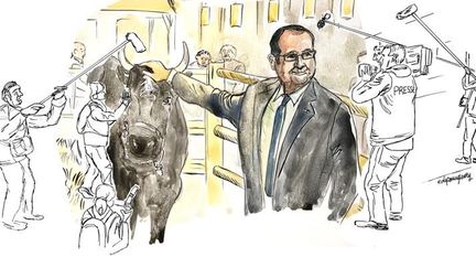 Notre Journaliste Dessinatrice Elisabeth de Pourquery a rencontré des éleveurs au salon de l’agriculture, et raconte en illustrations l'histoire de Fine, une vache appartenant à une espèce rare.