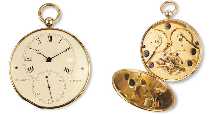 F.P.Journe entre dans l’atelier de son oncle et décide de construire son chronomètre à tourbillon. Avec le peu d’expérience qu’il possède, il y consacre toutes ses heures de liberté et il lui fallut cinq ans pour la terminer. Il a façonné chaque pièce qui la compose ainsi que le boîtier en or et argent. Il la termine début 1983. 
 (F.P Journe)