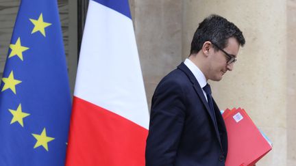 Le ministre de l'Action et des Comptes publics, Gérald Darmanin, à l'Elysée le 31 janvier 2018. (LUDOVIC MARIN / AFP)