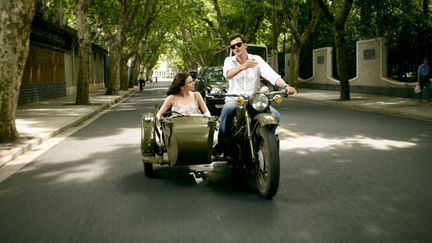 &nbsp; (Thomas Chabrières en virée en side-car "ces engins font partie de la grande époque de Shanghai" © La Presse)