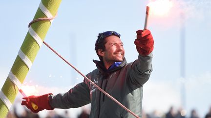 Le skipper français Romain Attanasio (JEAN-SEBASTIEN EVRARD / AFP)