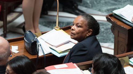 La ministre de la Justice, Christiane Taubira, le 4 mars 2015 &agrave; l'Assembl&eacute;e nationale. (WITT / SIPA)