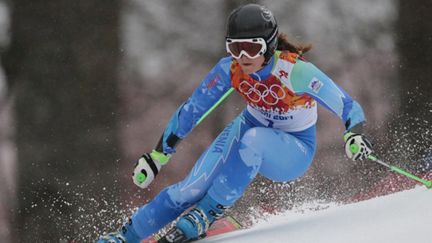 Tina Maze domine son sujet en slalom géant (MICHAEL KAPPELER / DPA)