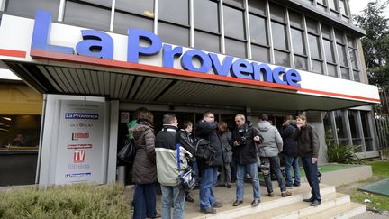 Le si&egrave;ge de "La Provence", en&nbsp;d&eacute;cembre 2012 &agrave; Marseille (Bouches-du-Rh&ocirc;ne). Le&nbsp;quotidien r&eacute;gional&nbsp;appartient au groupe Hersant M&eacute;dia. (ANNE-CHRISTINE POUJOULAT / AFP)