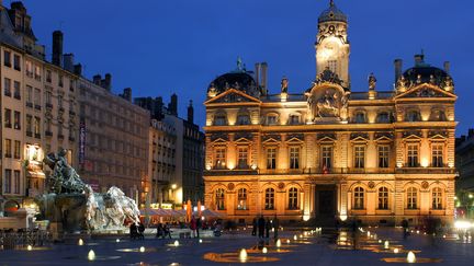 L'h&ocirc;tel de ville de Lyon, place des Terreaux, en 2011. (MAURICE SUBERVIE / ONLY FRANCE / AFP)