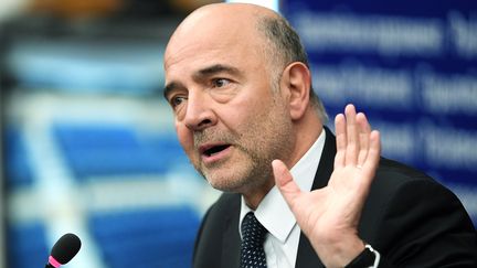 Le commissaire européen aux Affaires économiques et financières, Pierre Moscovici, le 23 octobre 2018 à Strasbourg (Bas-Rhin). (FREDERICK FLORIN / AFP)