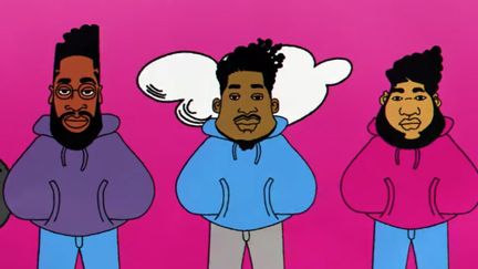 Le trio De La Soul dans le clip 2023 du single "The Magic Number" réalisé par l'agence F That. (SAISIE ECRAN YOUTUBE)