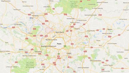 Capture d'écran de Google maps pointant Argenteuil (Val d'Oise) où un homme de 25 ans a frappé un couple d'homosexuels, le 24 novembre 2016. (GOOGLE MAPS)