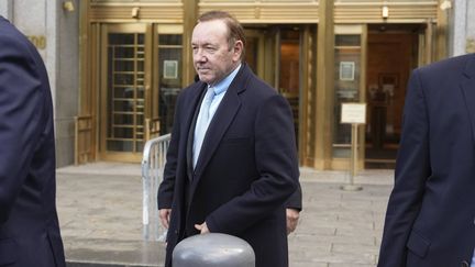 L'acteur américain Kevin Spacey au tribunal de New York, le 17 octobre 2022.&nbsp; (JOHN NACION/STAR MAX / IPX / AP / SIPA)