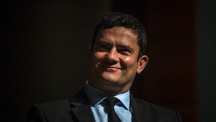 Le juge Sergio Moro, le 25 juillet 2018 à Sao Paulo (Brésil).&nbsp; (SUAMY BEYDOUN / AFP)