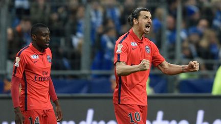 Zlatan Ibrahimovic heureux au PSG (MARTIN BUREAU / AFP)