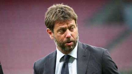 Le président de la Juventus de Turin, Andrea Agnelli, lors d'un match contre l'AC Milan le 7 juillet 2020 (ROBERTO BREGANI / ANSA)