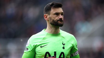 Hugo Lloris, lors du match contre Newcastle, dimanche 23 avril. (ADAM VAUGHAN / MAXPPP)