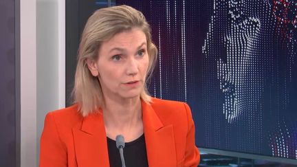 Agnès Pannier-Runacher, ministre déléguée chargée de l’Industrie, était l'invitée de franceinfo le 4 octobre 2021. (FRANCEINFO / RADIOFRANCE)